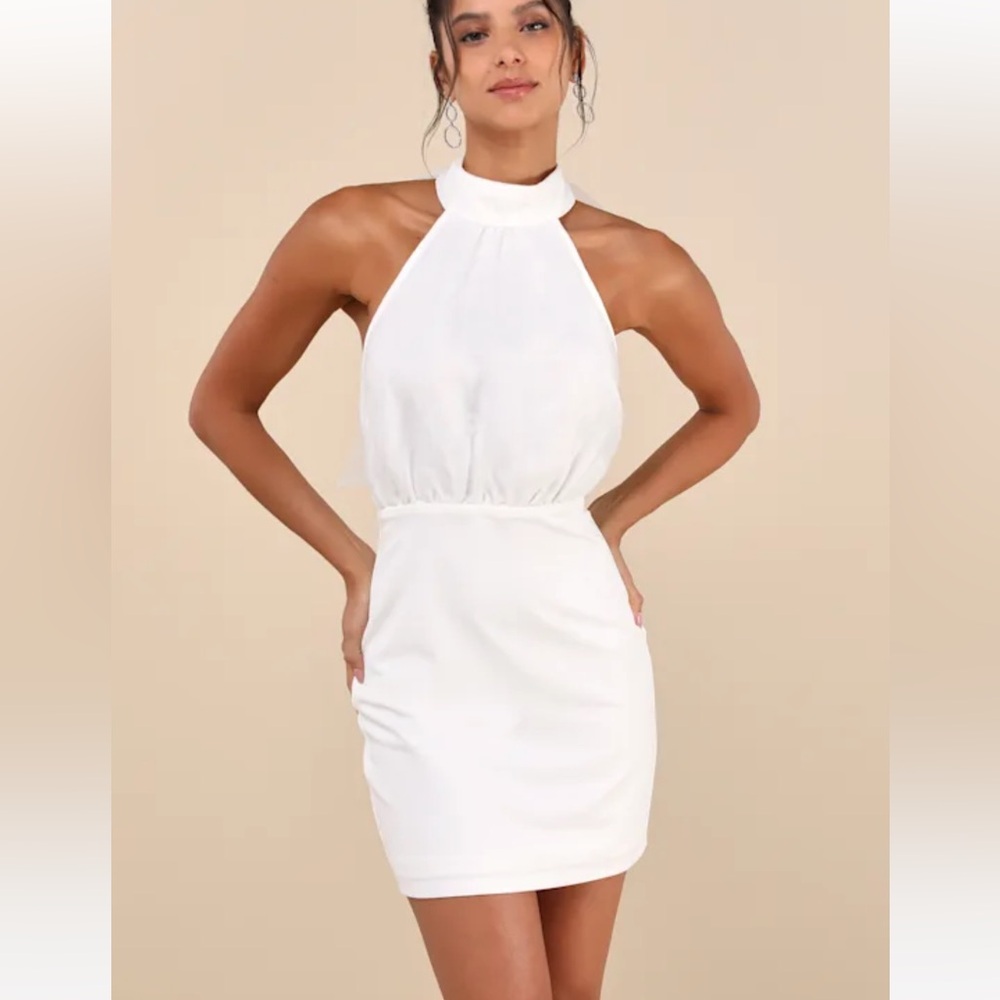 Lulu's Chic White Mini Dress